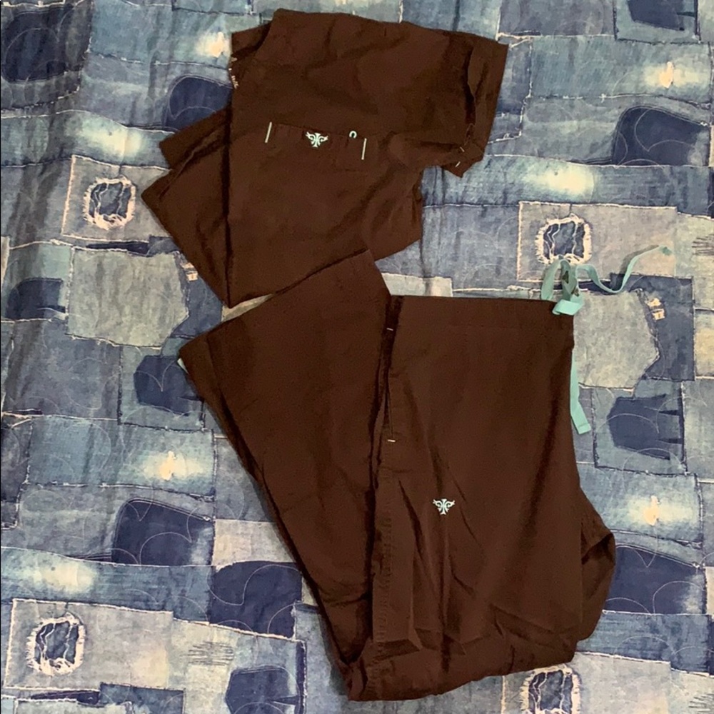 Med Couture Brown Scrubs